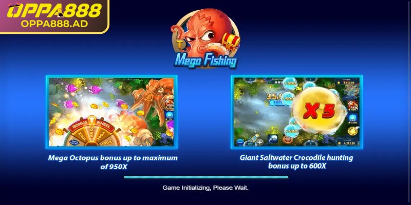 Mega Fishing Oppa888 là trò chơi bắn cá trực tuyến nổi bật nhờ đồ họa sắc nét